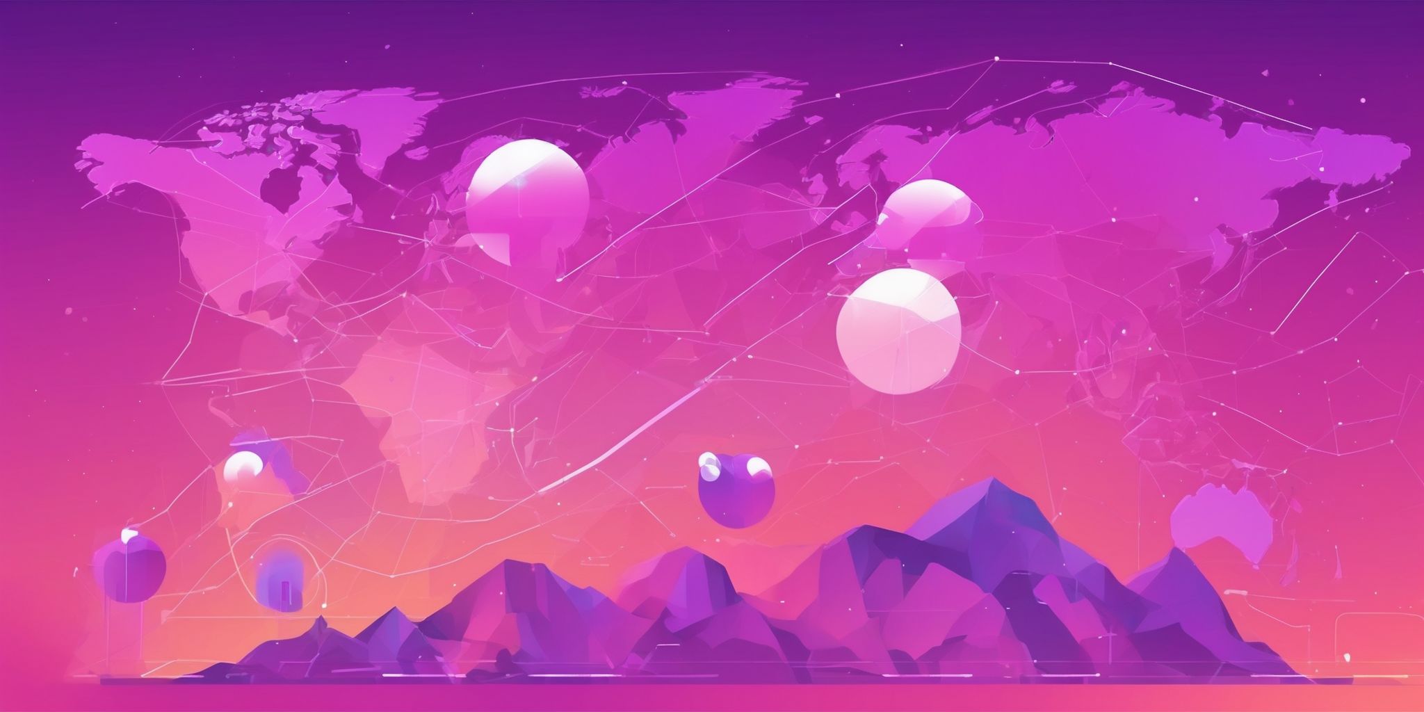 Tracking in flat illustration style, colorful purple gradient colors