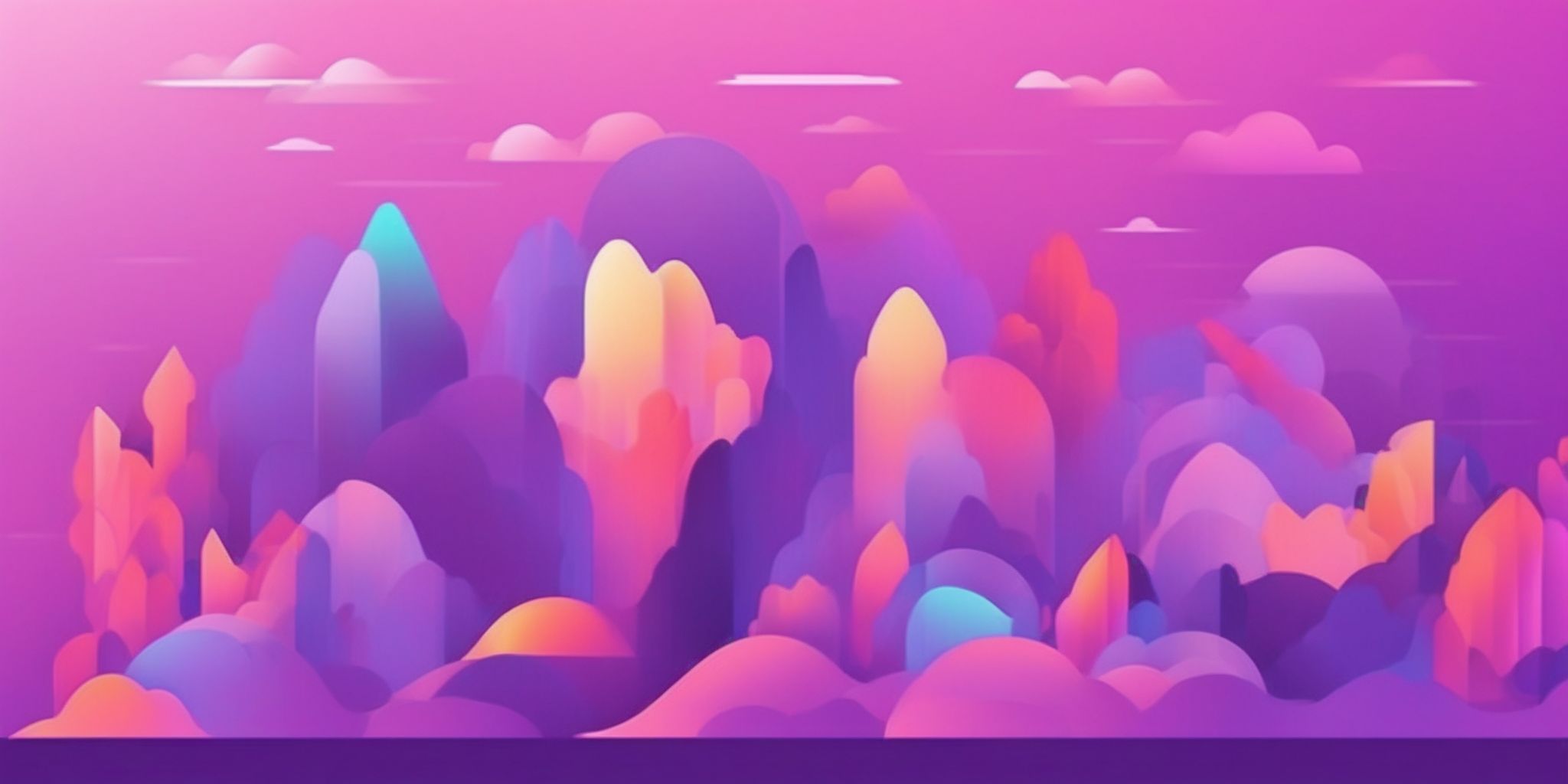 Search in flat illustration style, colorful purple gradient colors