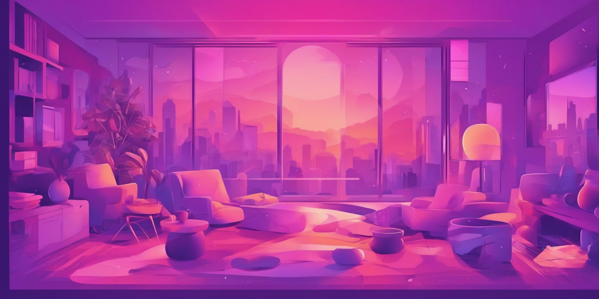 Manual in flat illustration style, colorful purple gradient colors