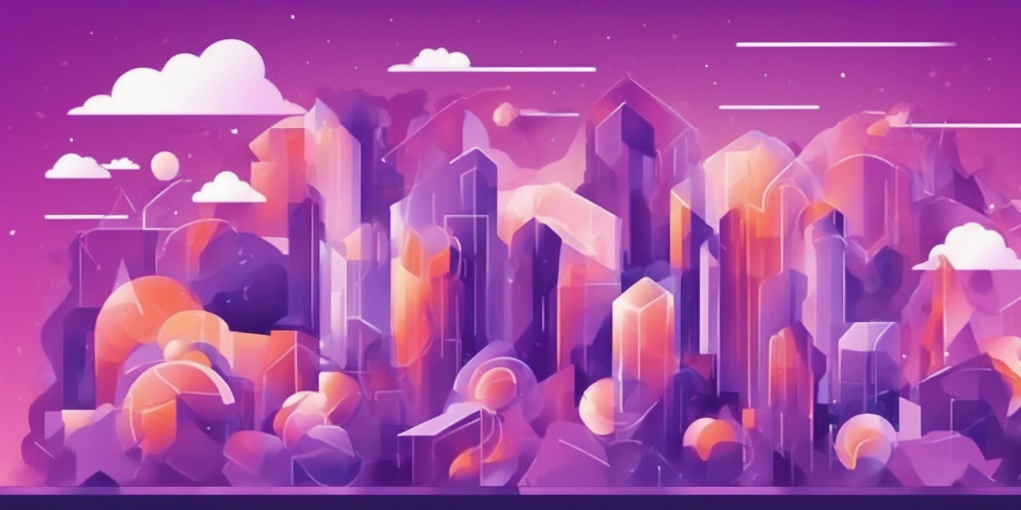 Diploma in flat illustration style, colorful purple gradient colors