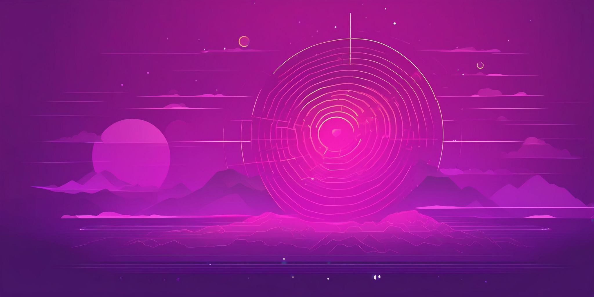 Radar in flat illustration style, colorful purple gradient colors