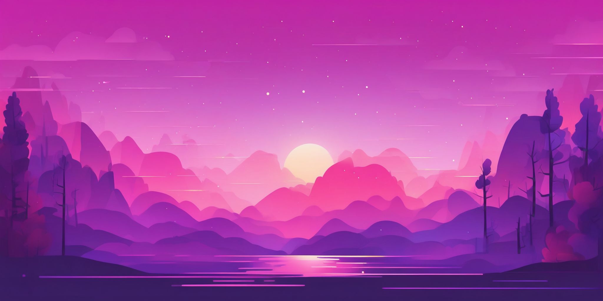 Song in flat illustration style, colorful purple gradient colors