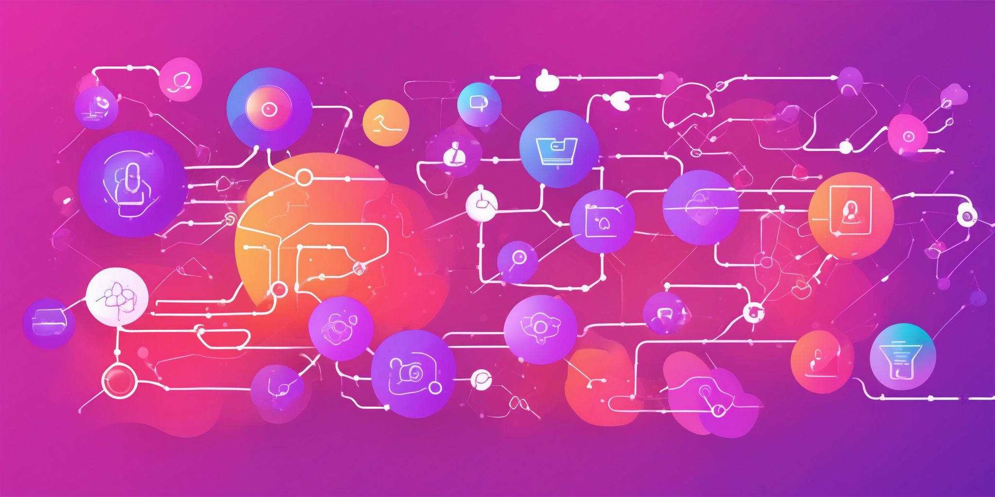 Backlinks in flat illustration style, colorful purple gradient colors