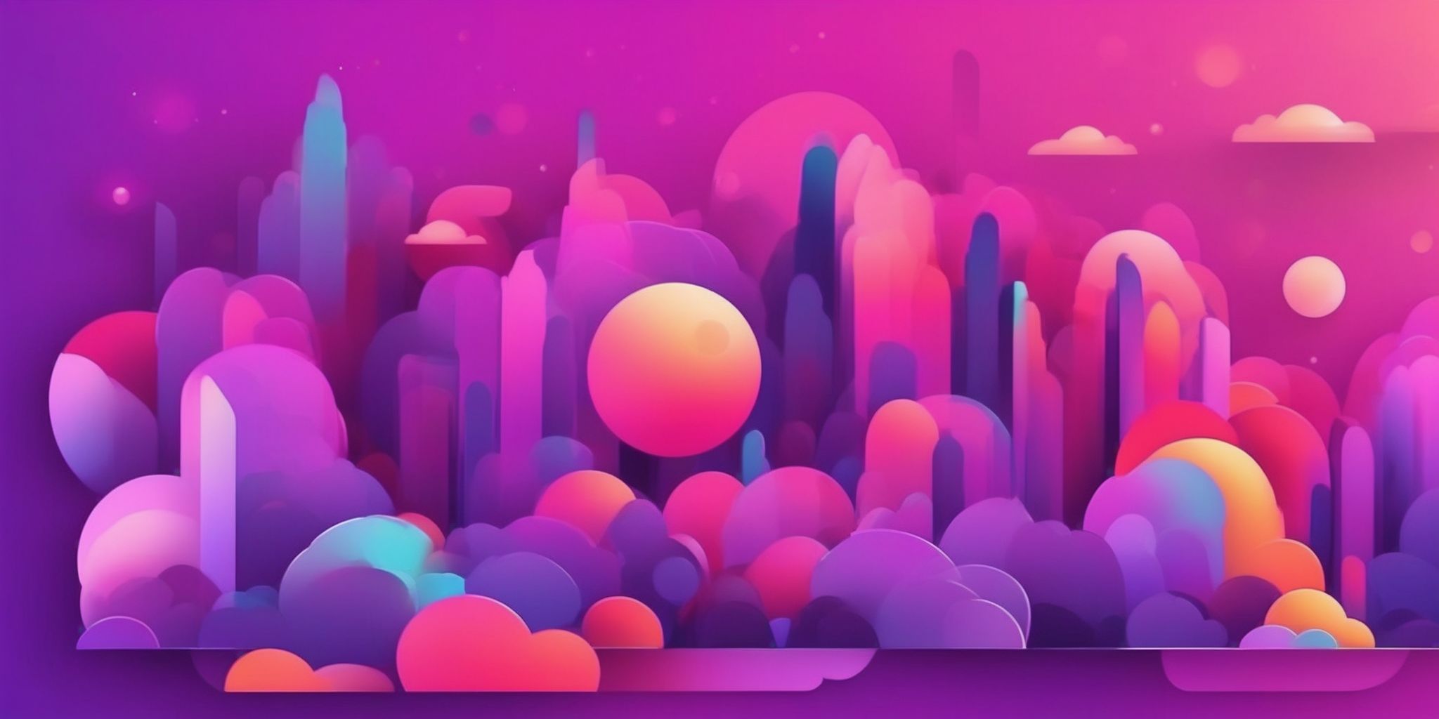 Magnet in flat illustration style, colorful purple gradient colors