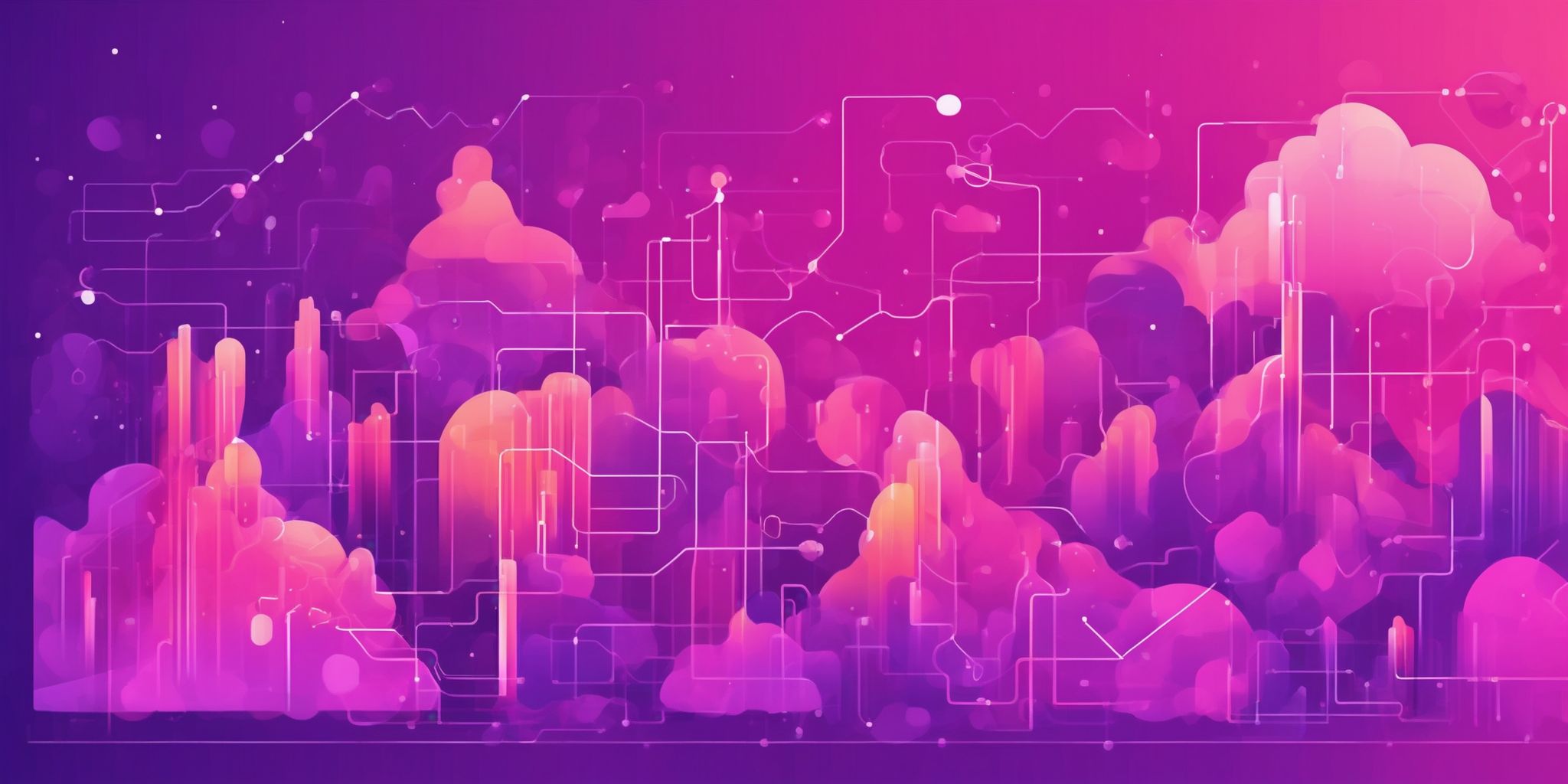 Schema in flat illustration style, colorful purple gradient colors