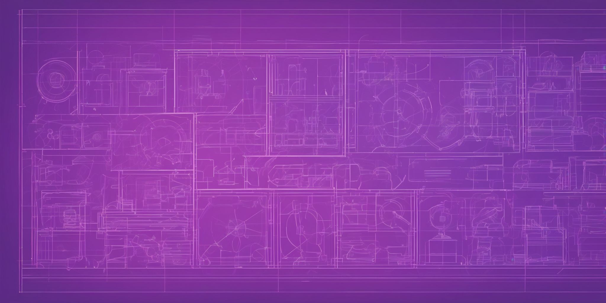 Blueprint in flat illustration style, colorful purple gradient colors