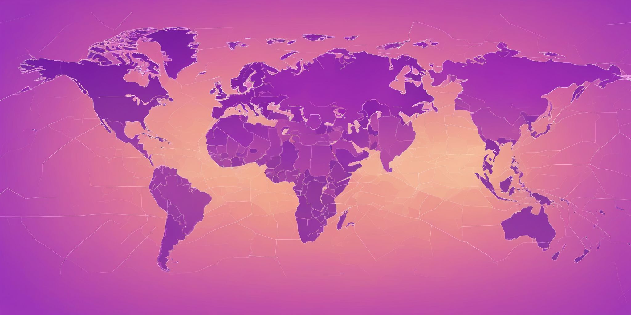 Map in flat illustration style, colorful purple gradient colors