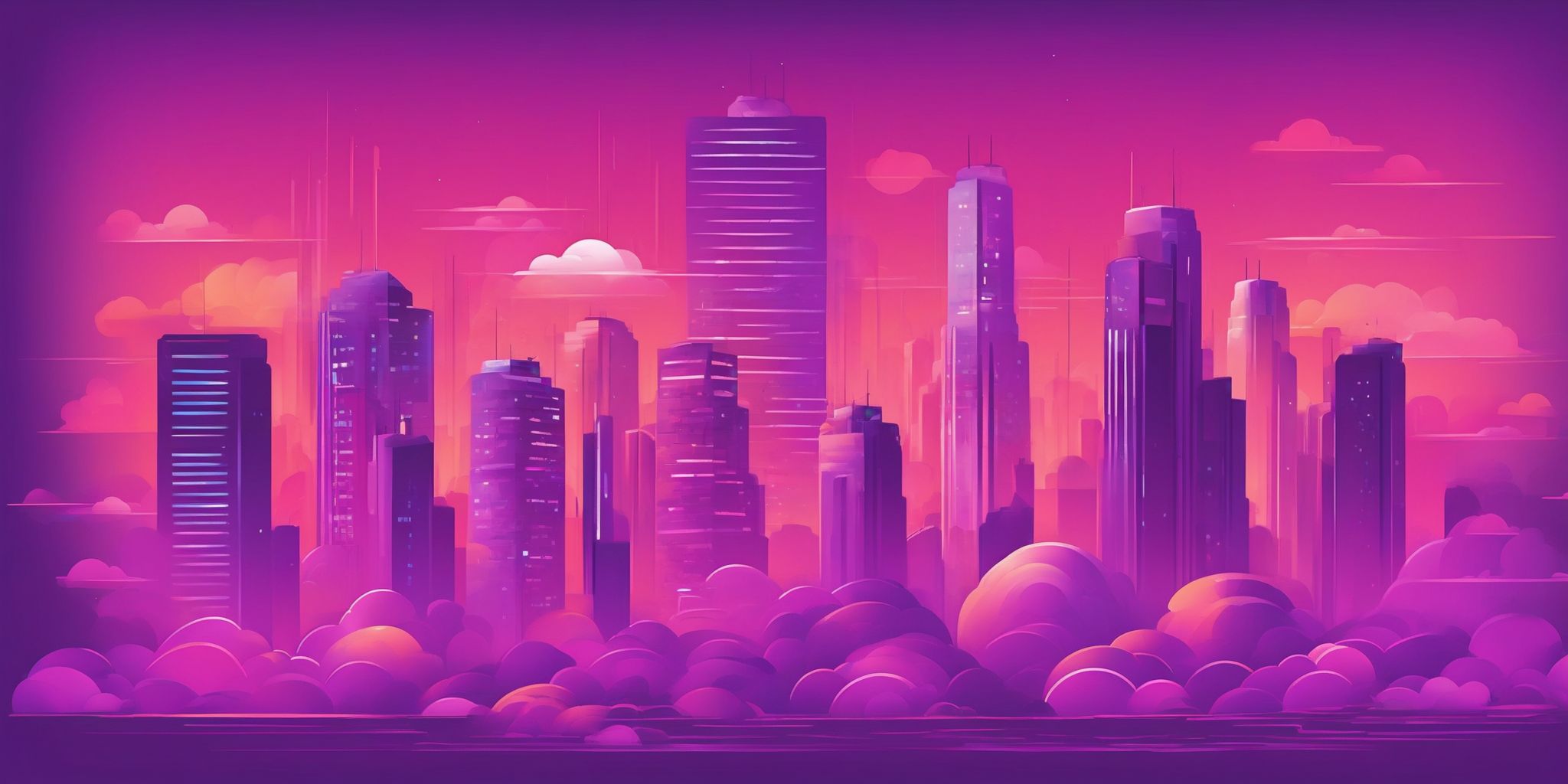 Manual in flat illustration style, colorful purple gradient colors