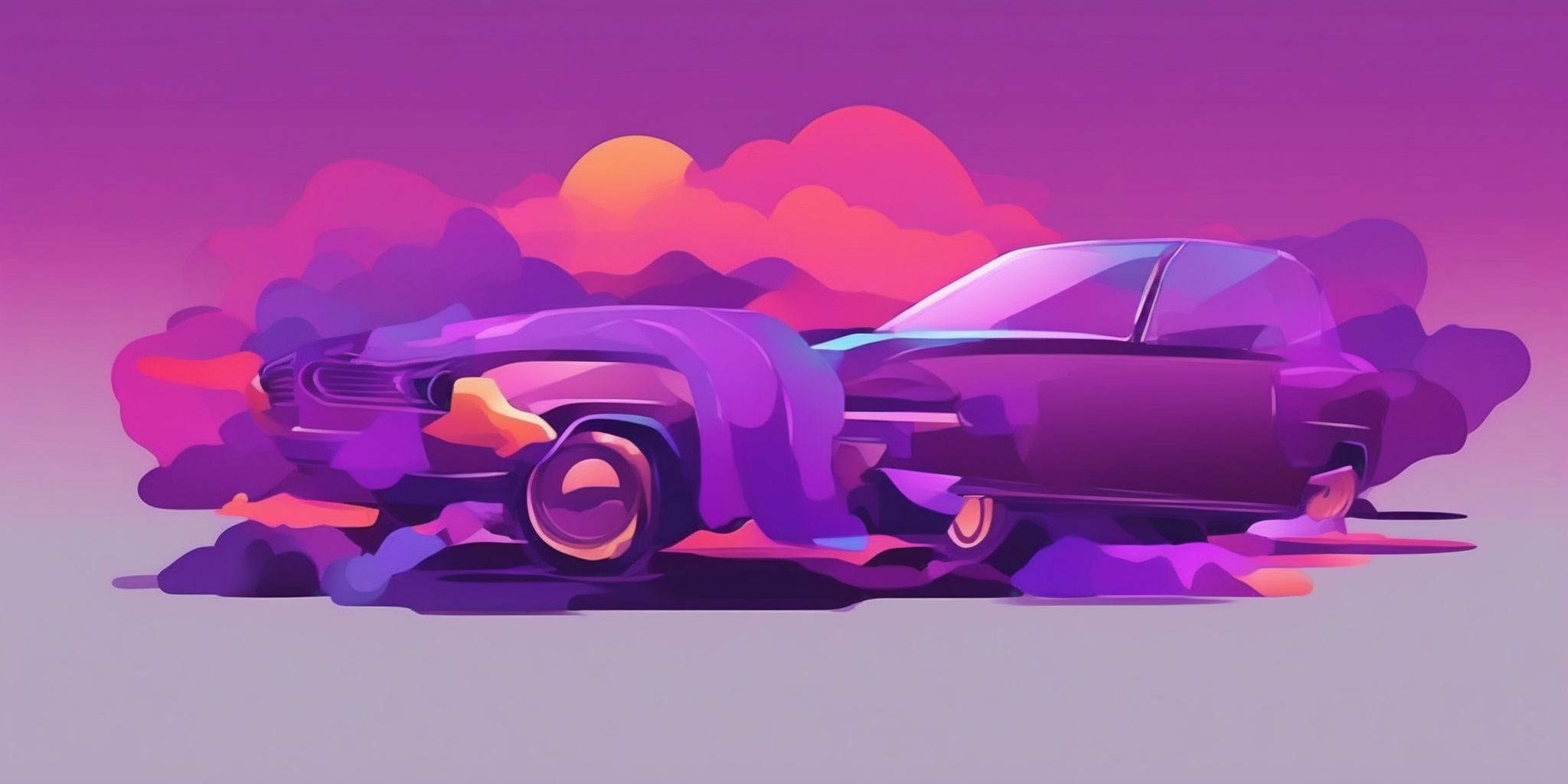 Magnet in flat illustration style, colorful purple gradient colors