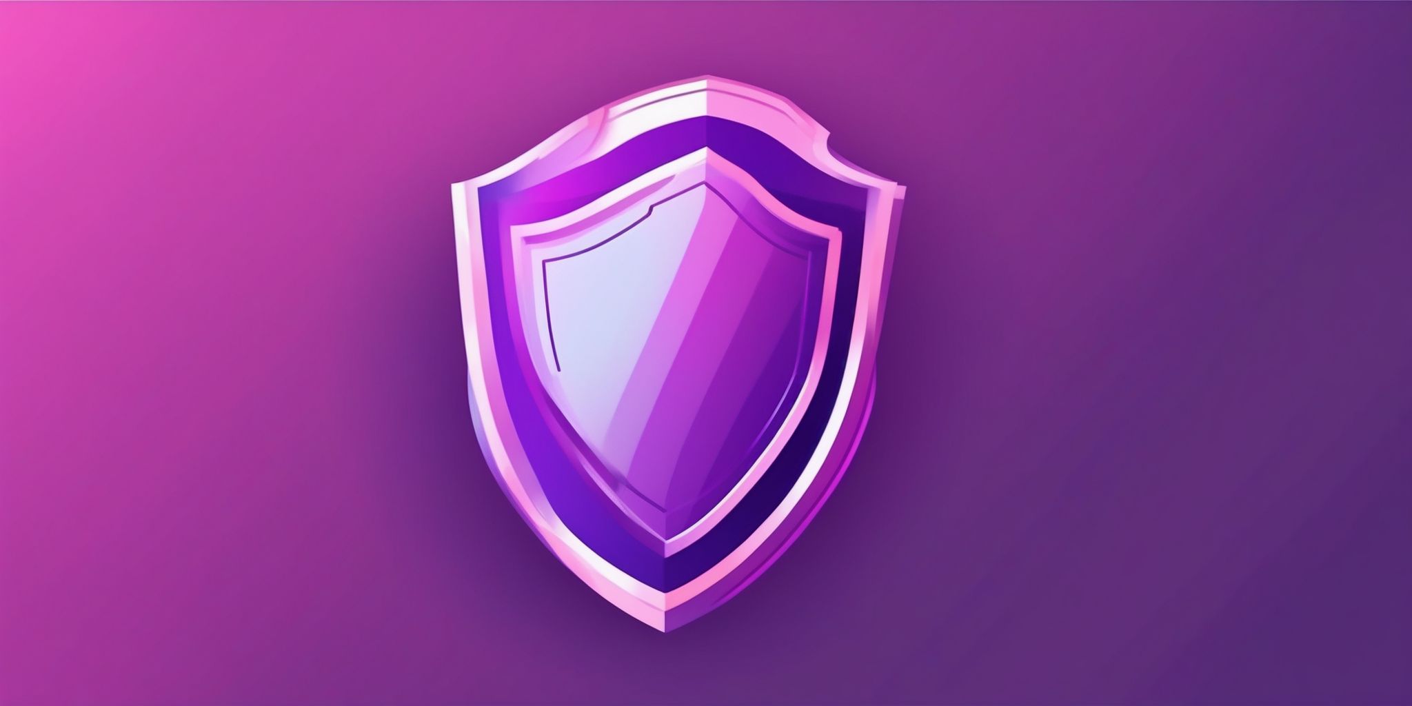shield in flat illustration style, colorful purple gradient colors