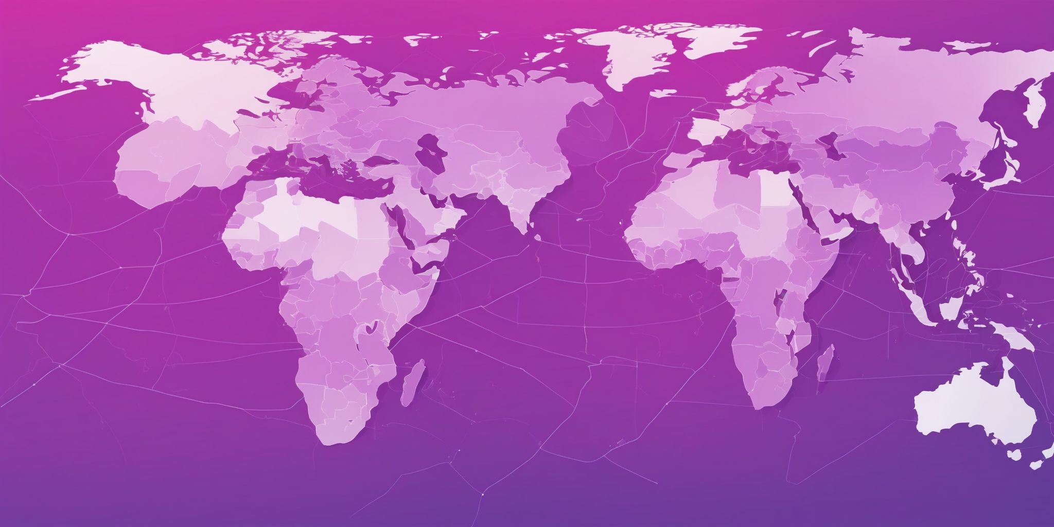 Map in flat illustration style, colorful purple gradient colors