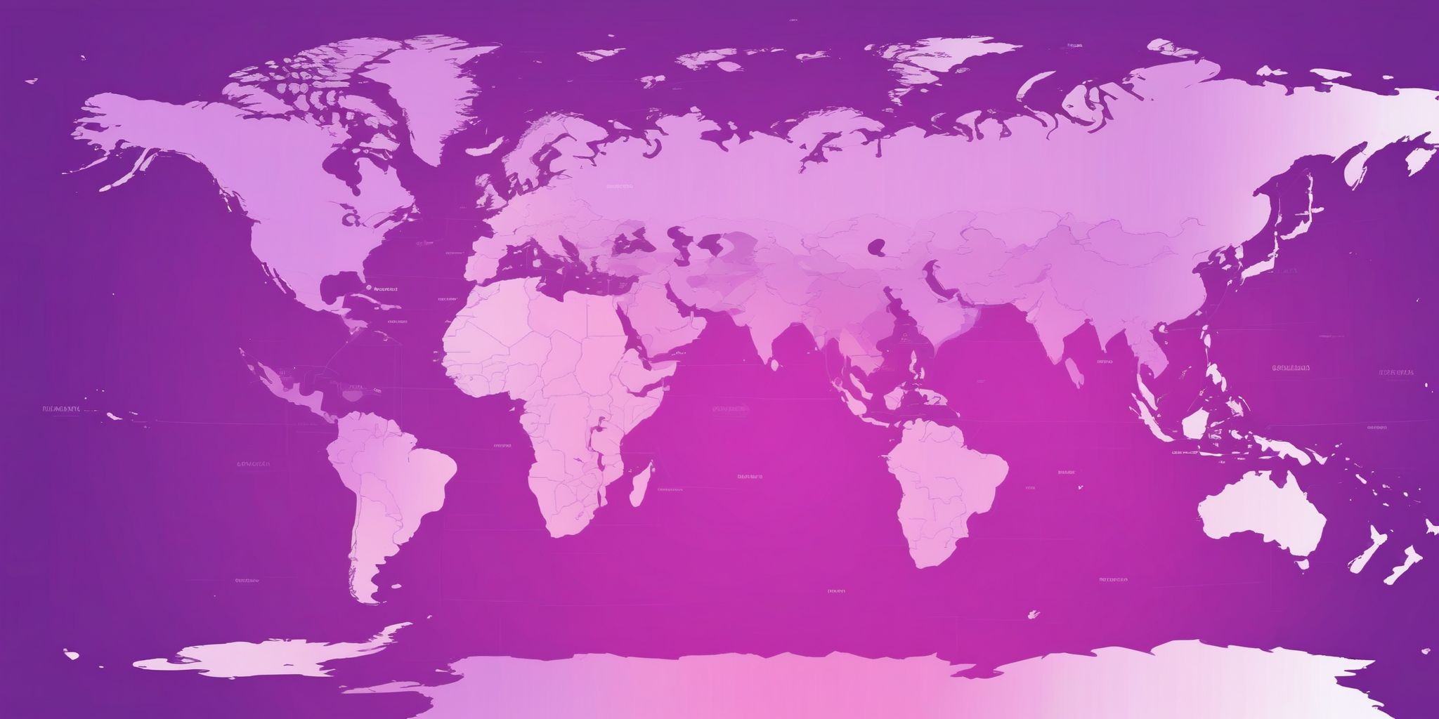 Map in flat illustration style, colorful purple gradient colors