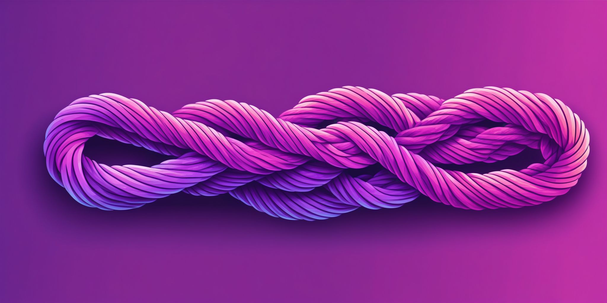 Rope in flat illustration style, colorful purple gradient colors