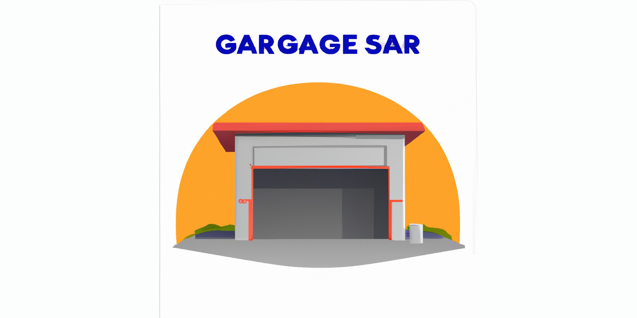 a garage or kiosk in flat illustration style with gradients and white background