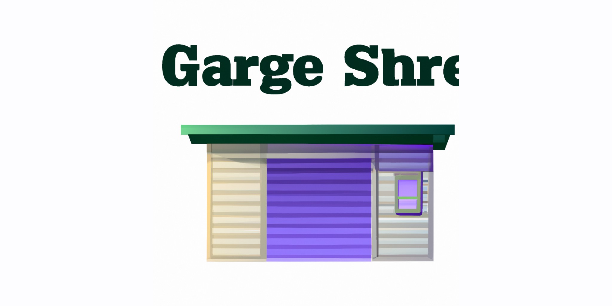 a garage or kiosk in flat illustration style with gradients and white background