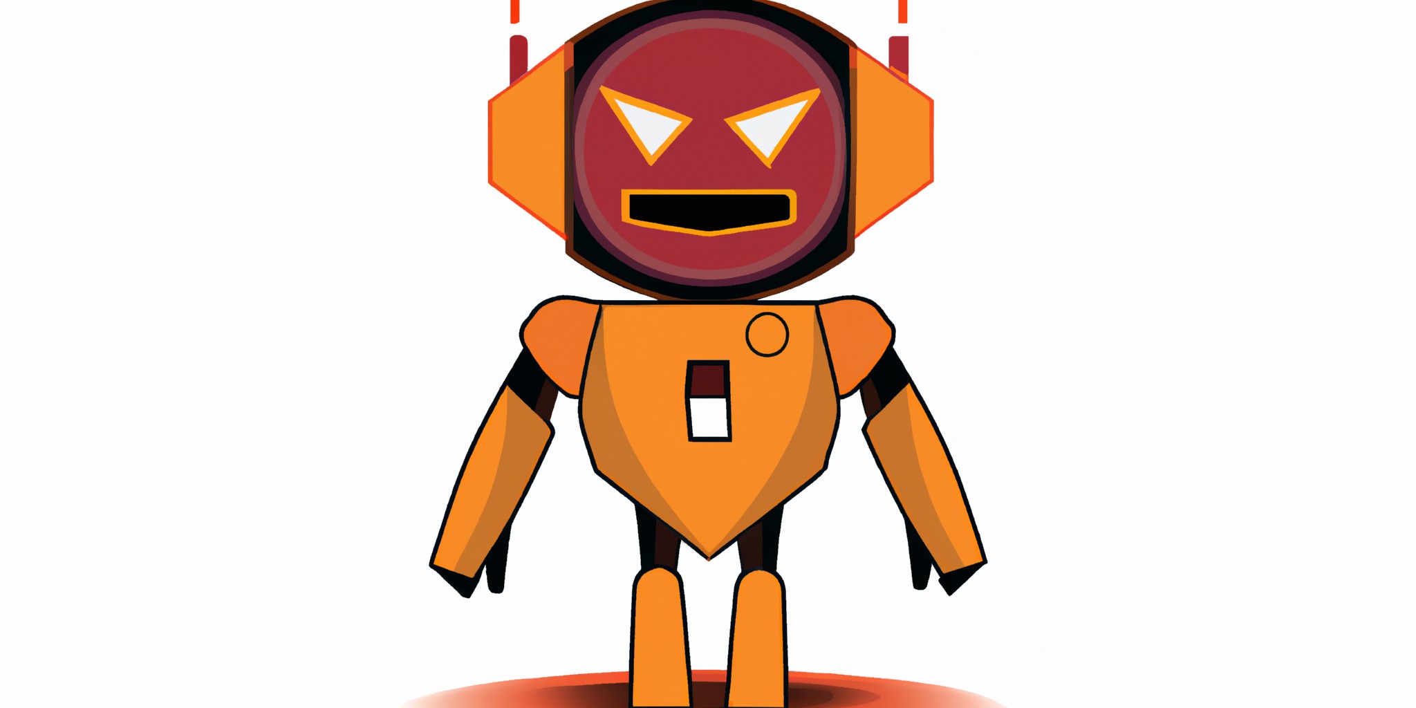 a robot in flat illustration style with gradients and white background