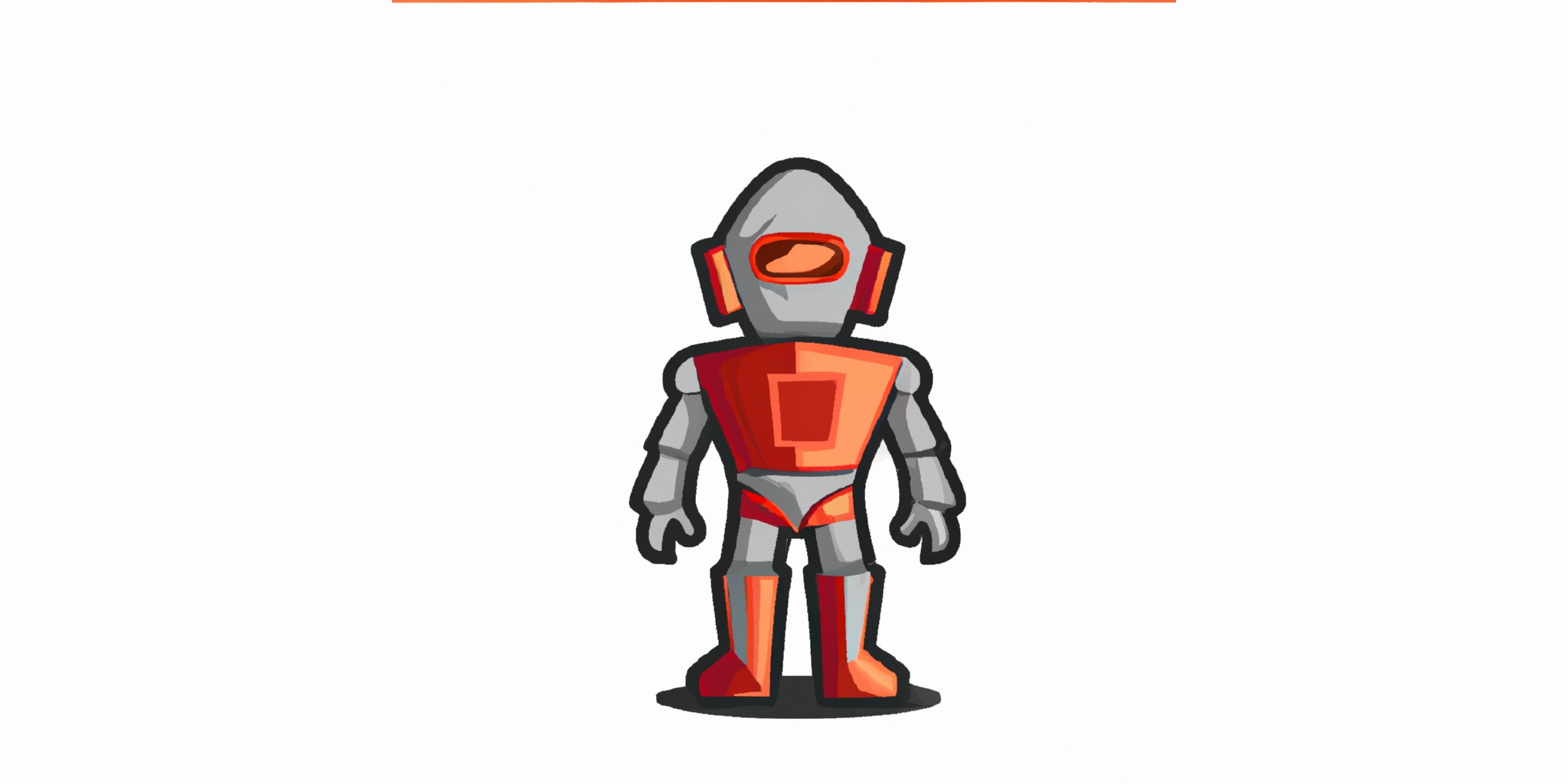 a robot in flat illustration style with gradients and white background