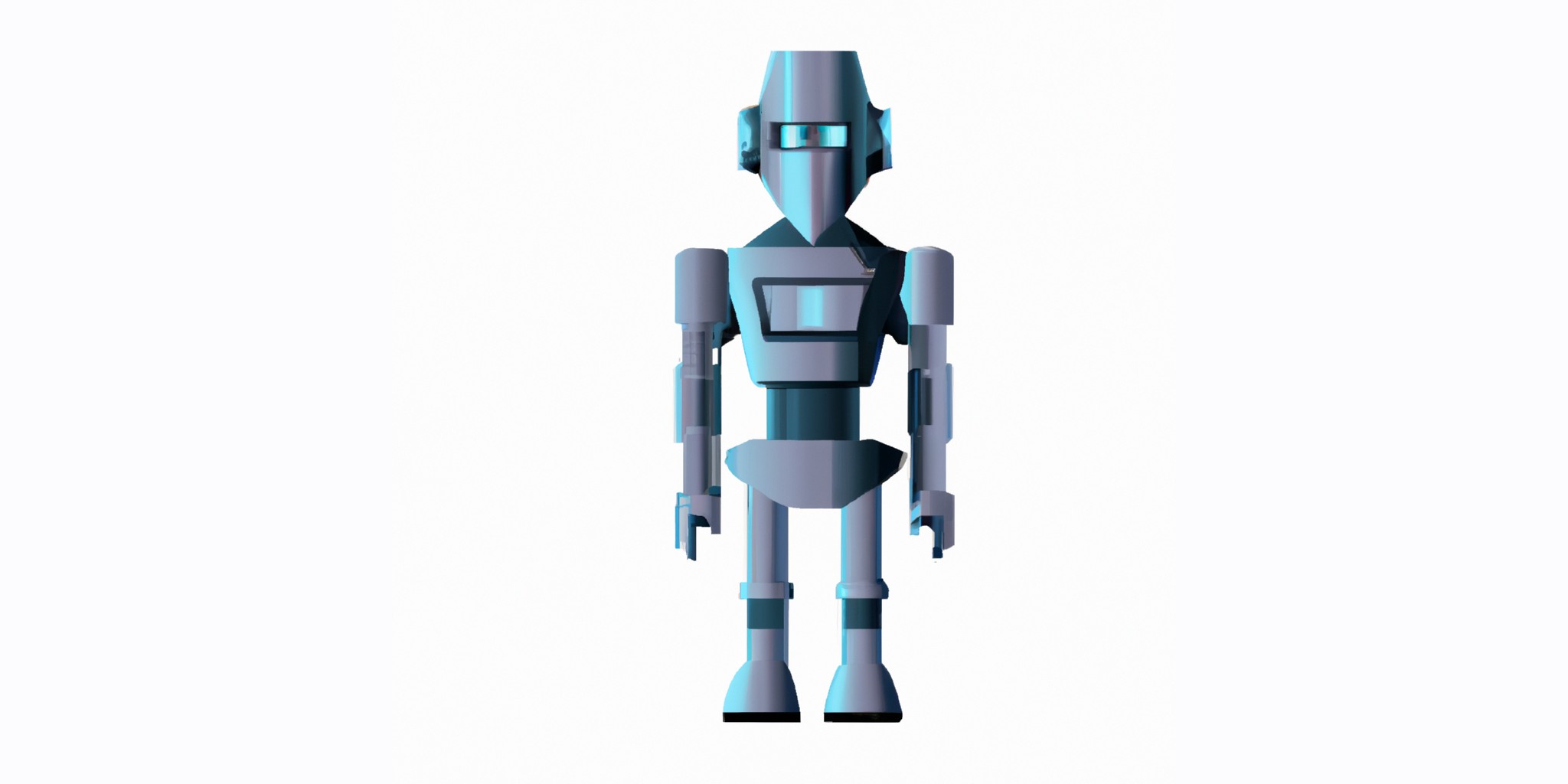 a robot in flat illustration style with gradients and white background