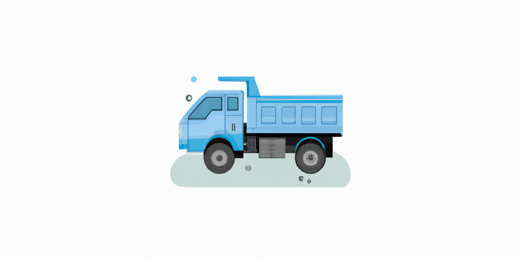 a truck in flat illustration style with gradients and white background