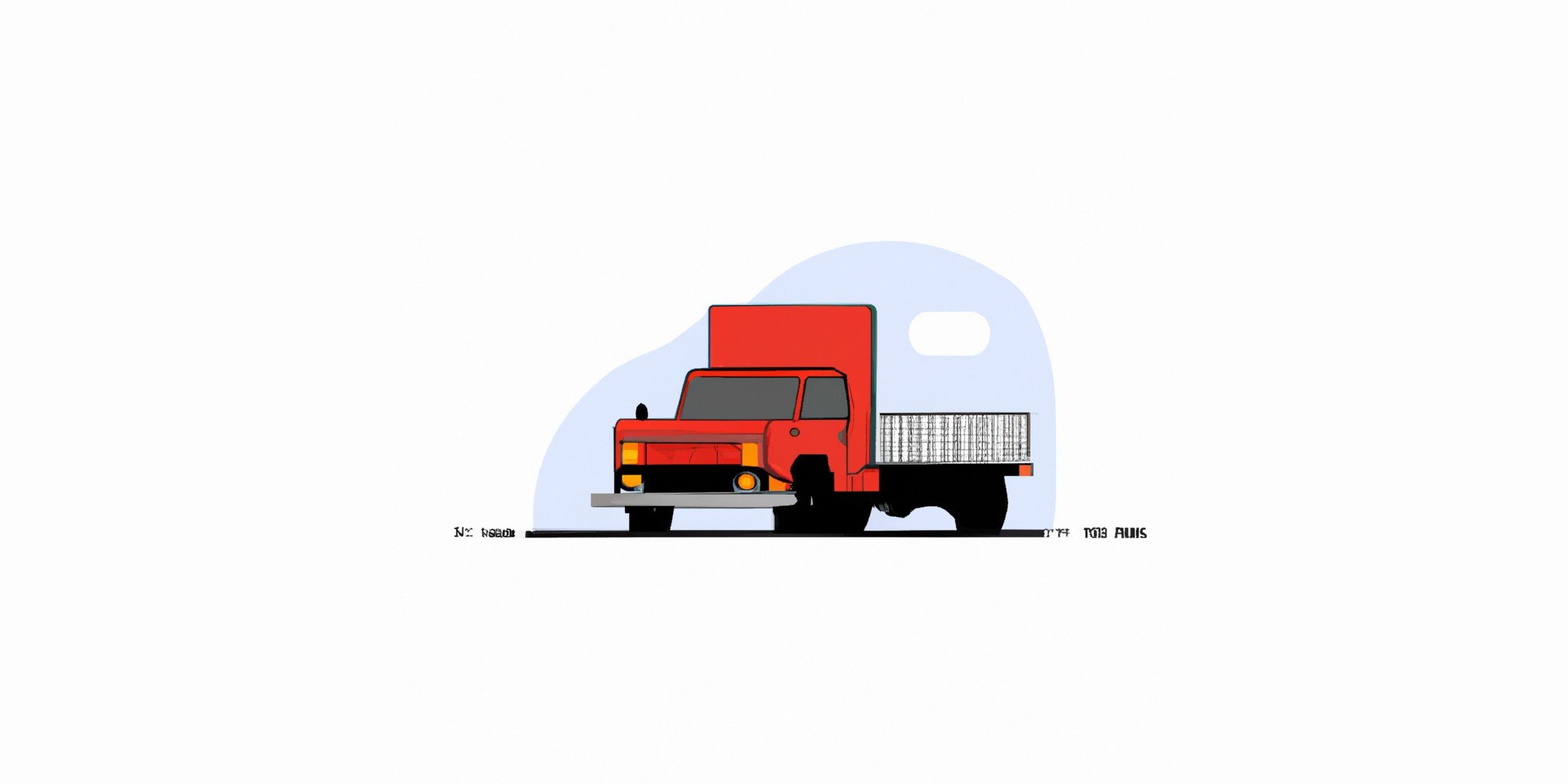 a truck in flat illustration style with gradients and white background