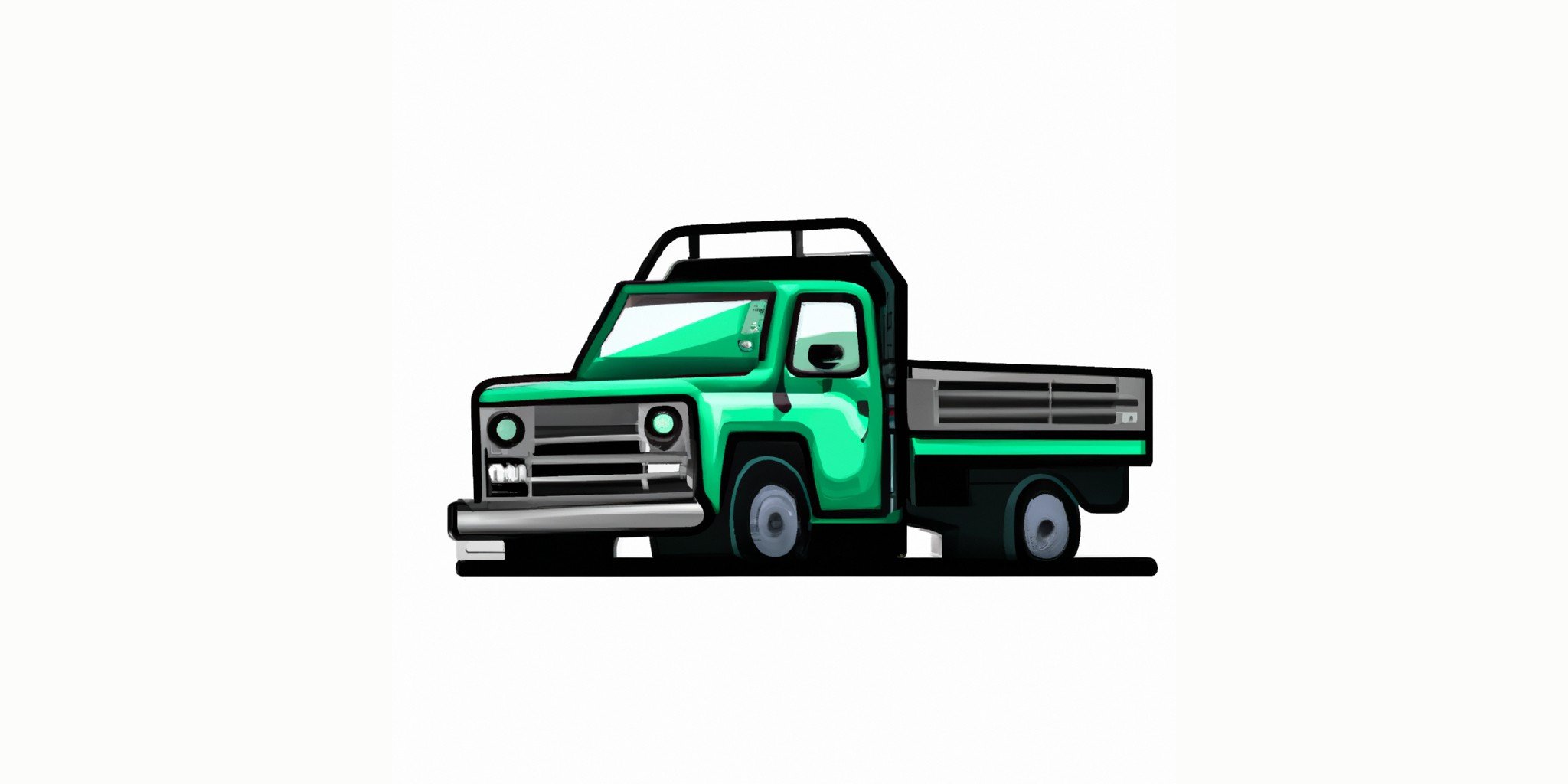 a truck in flat illustration style with gradients and white background