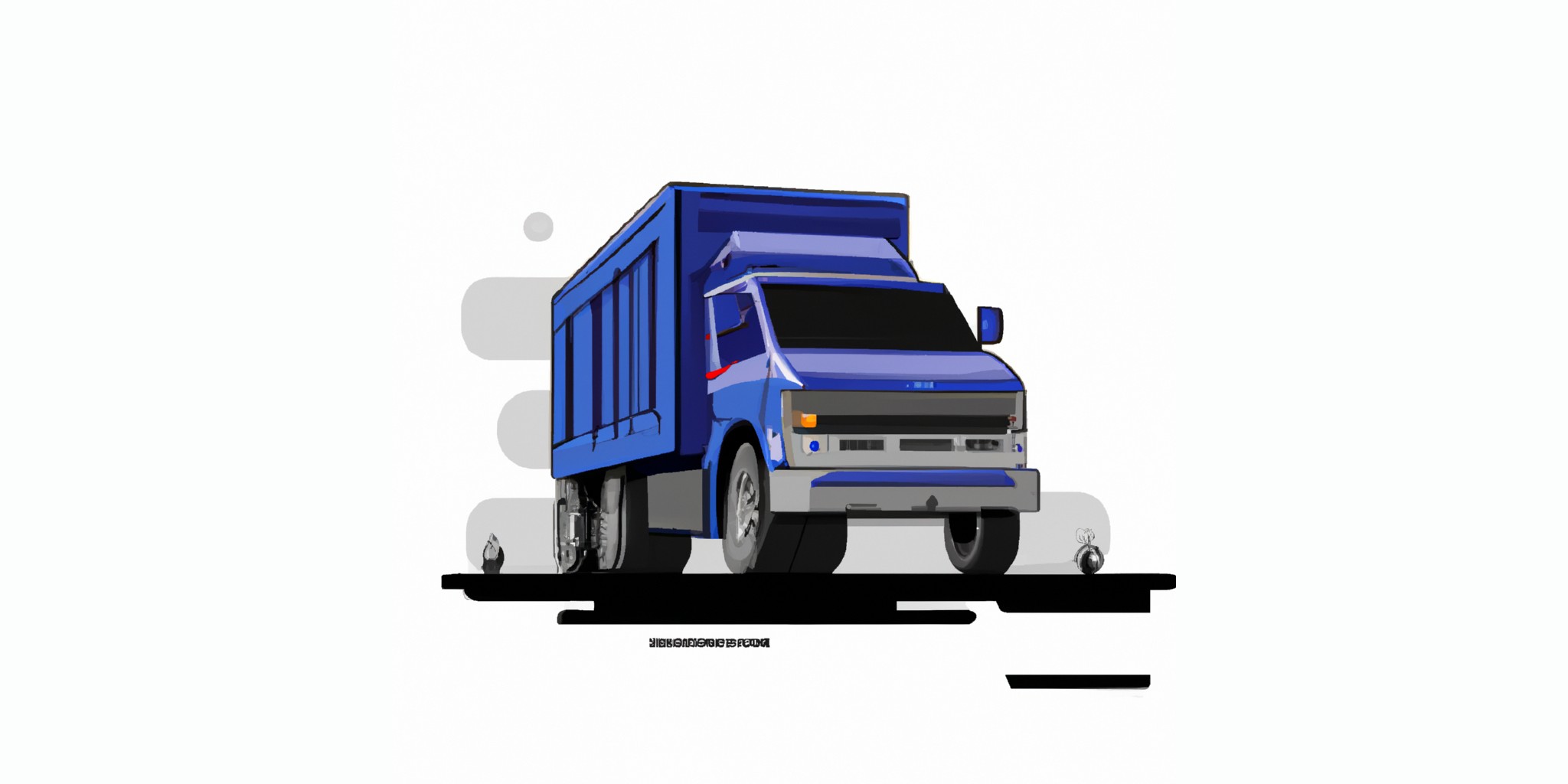 a truck in flat illustration style with gradients and white background