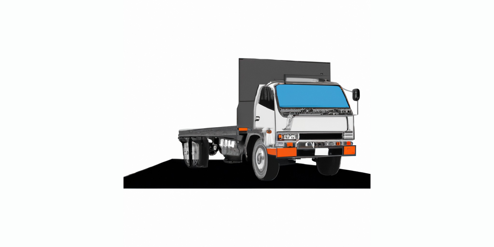 a truck in flat illustration style with gradients and white background