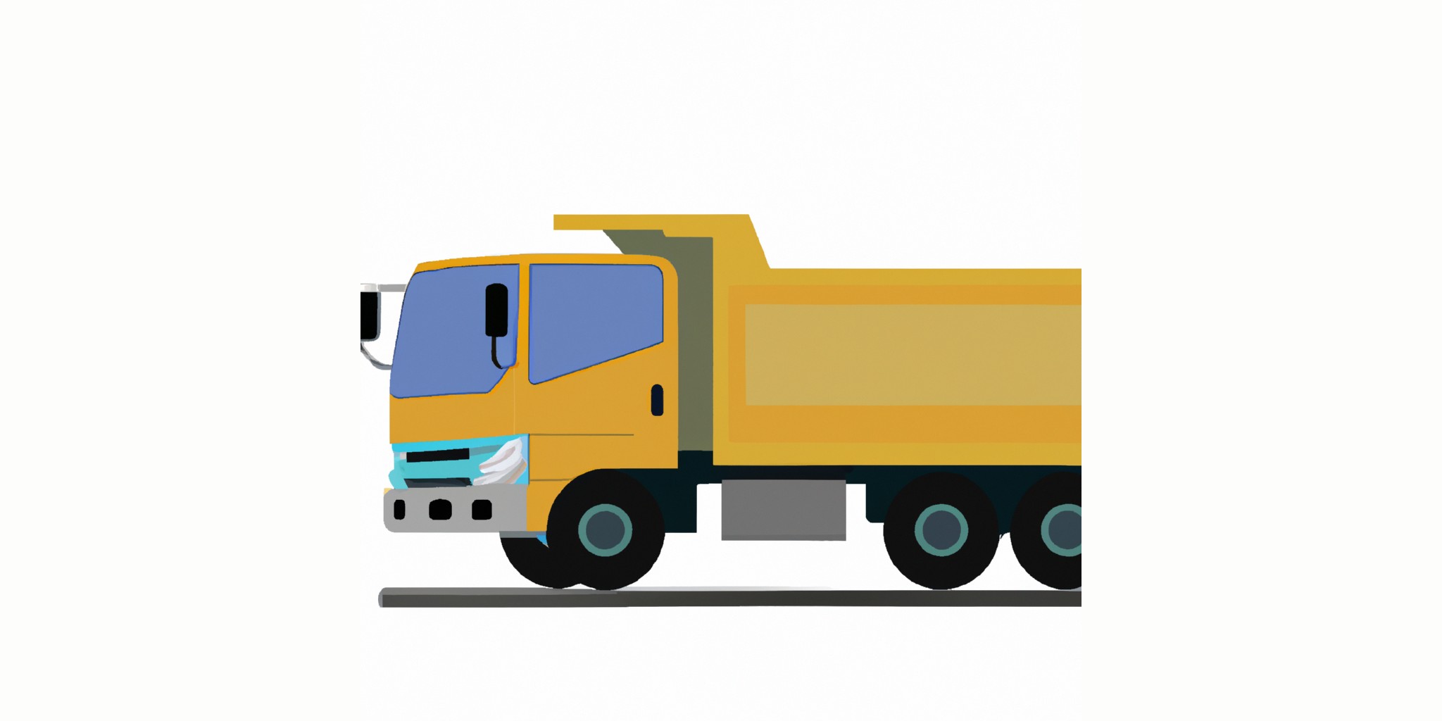 a truck in flat illustration style with gradients and white background