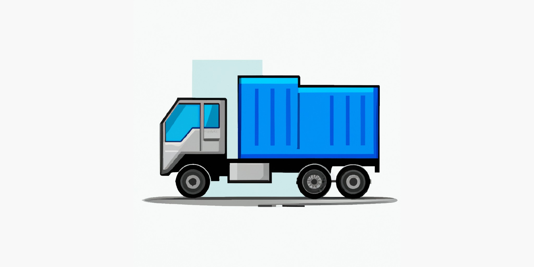 a truck in flat illustration style with gradients and white background