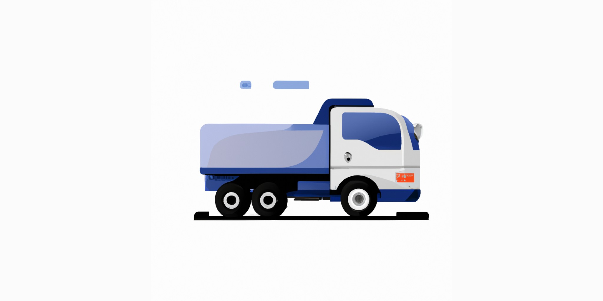 a truck in flat illustration style with gradients and white background