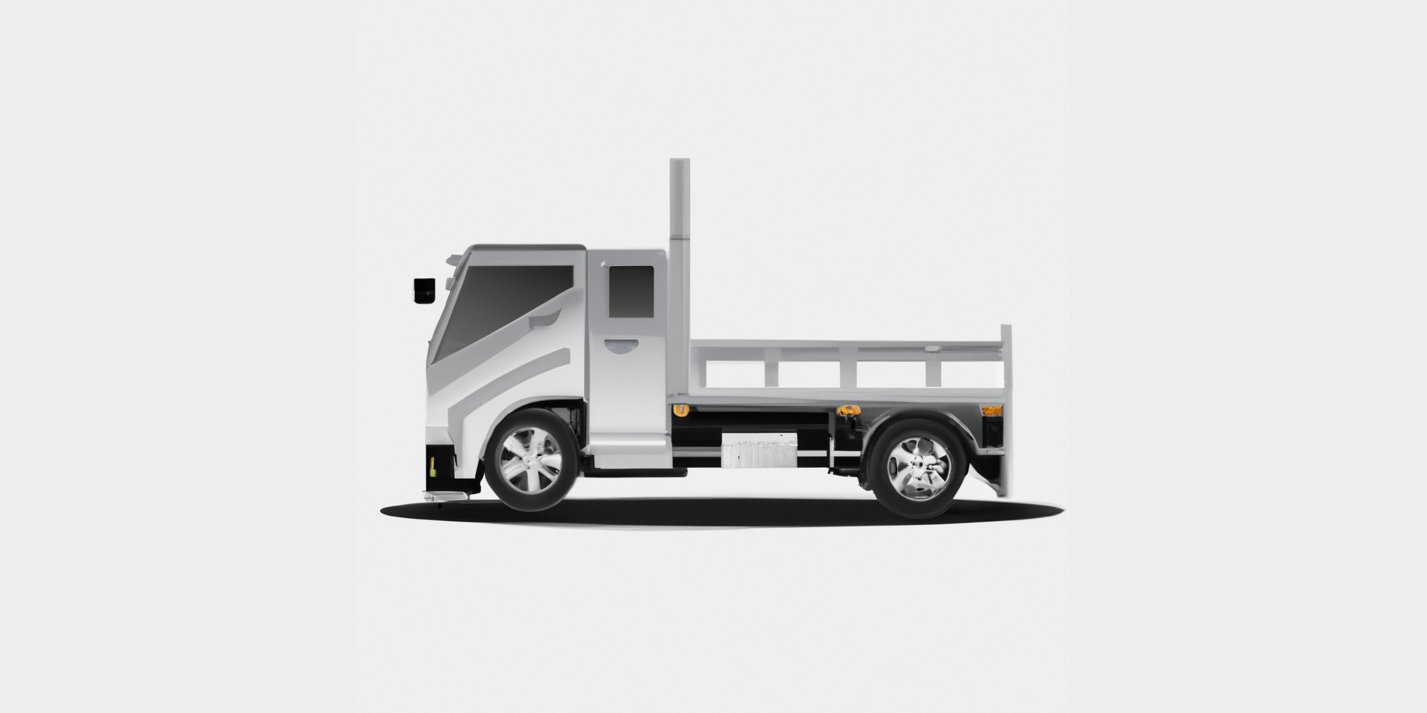 a truck in flat illustration style with gradients and white background