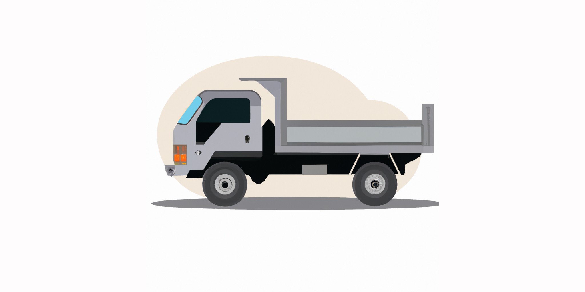 a truck in flat illustration style with gradients and white background