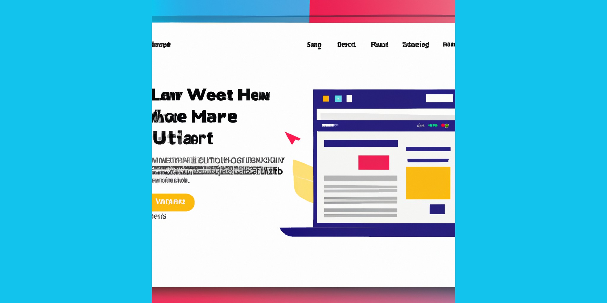 a website in flat illustration style with gradients and white background