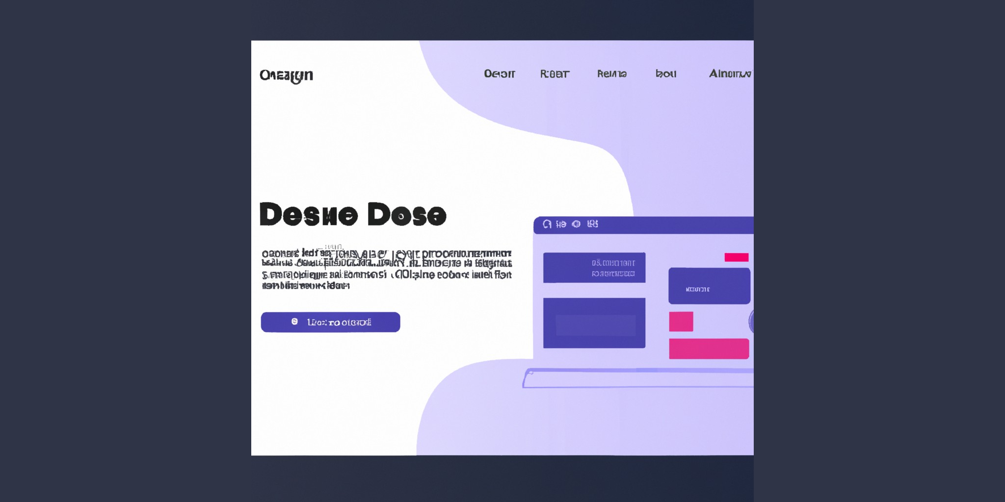 a website in flat illustration style with gradients and white background