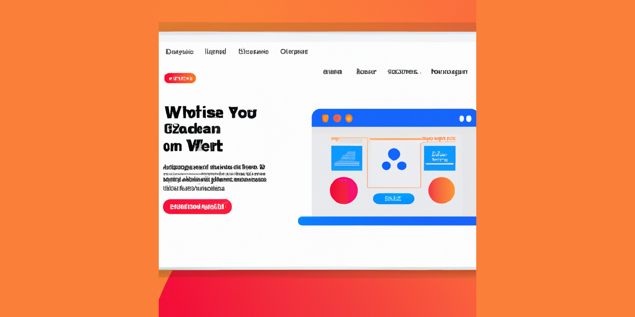 a website in flat illustration style with gradients and white background