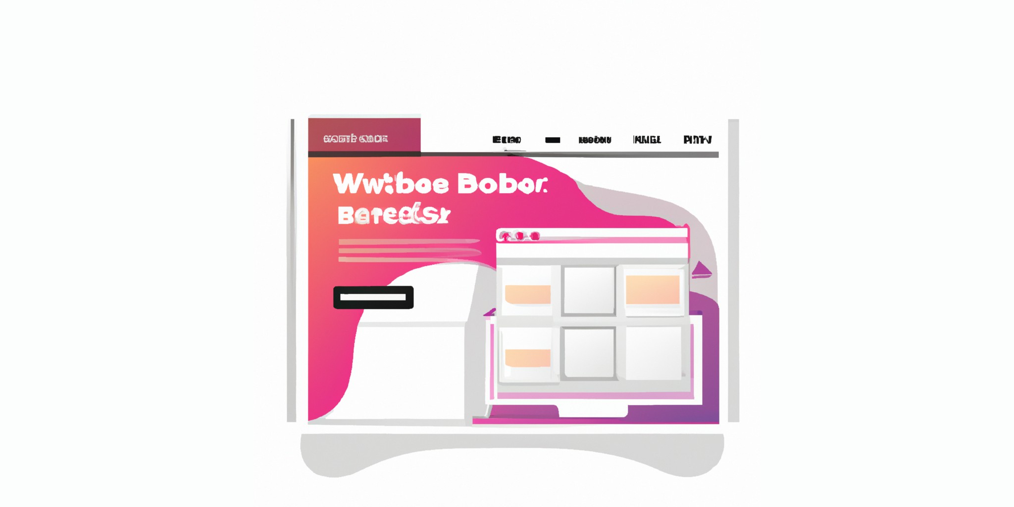 a website in flat illustration style with gradients and white background