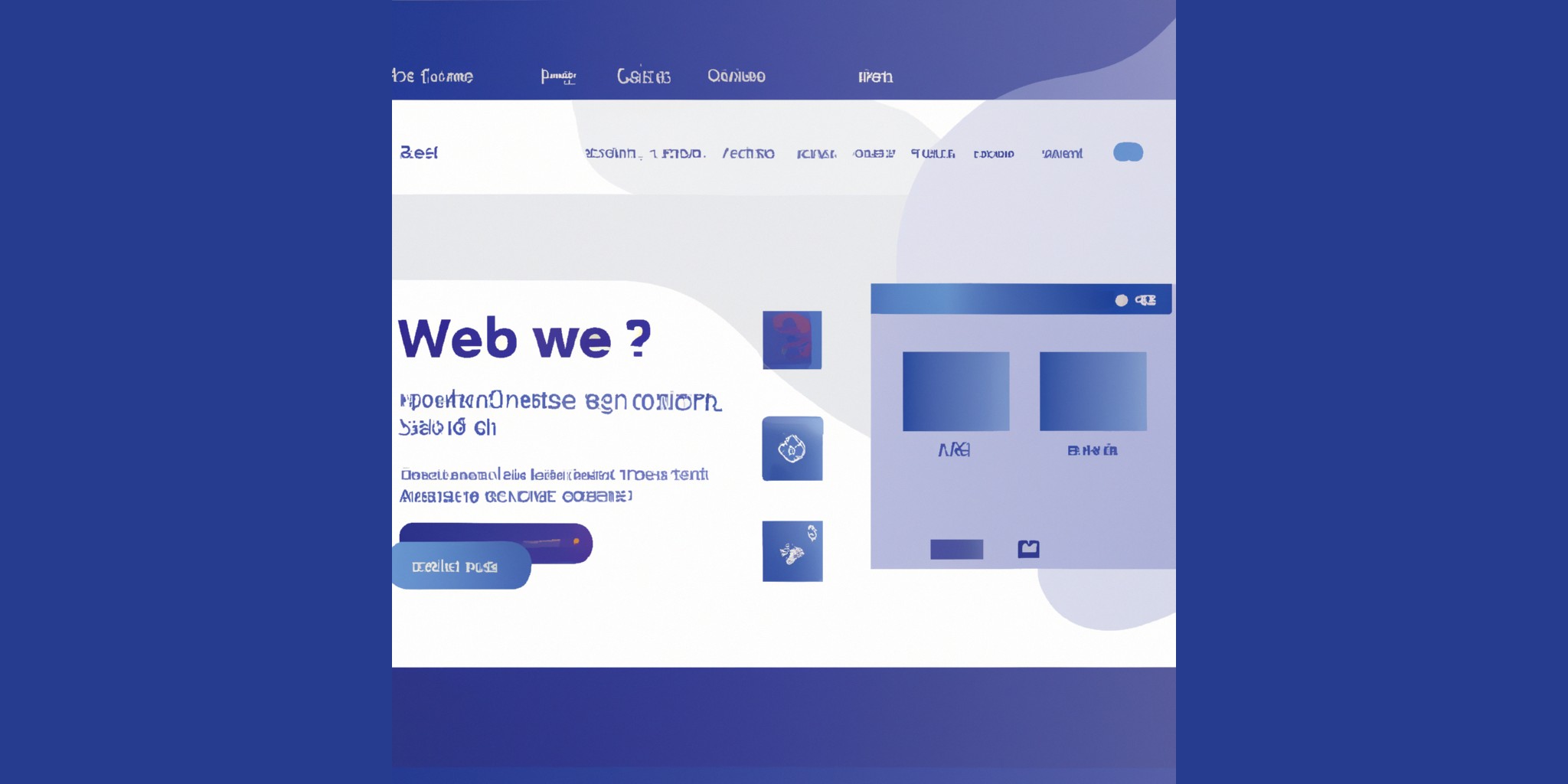 a website in flat illustration style with gradients and white background