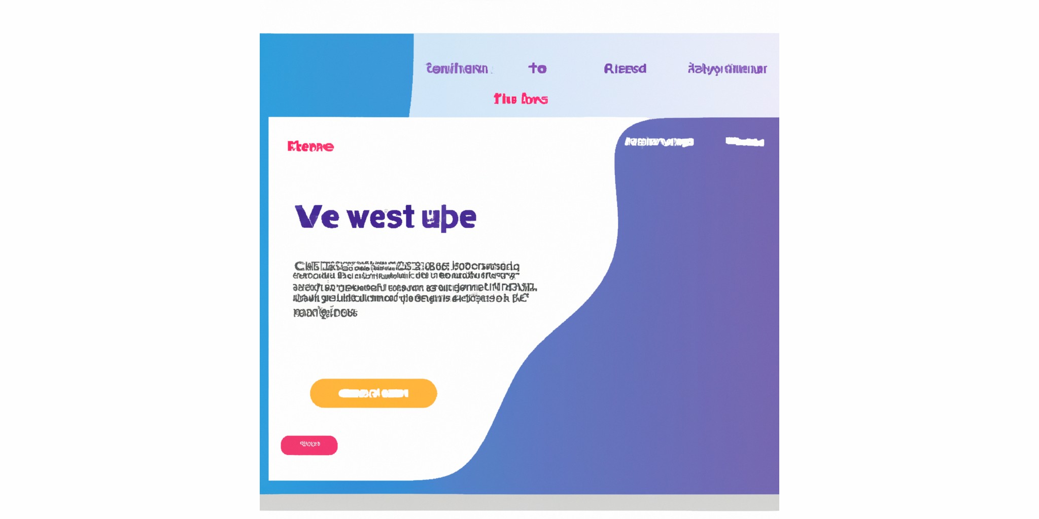 a website in flat illustration style with gradients and white background