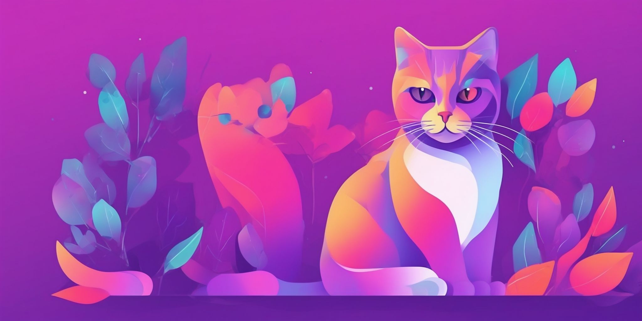 Chat in flat illustration style, colorful purple gradient colors