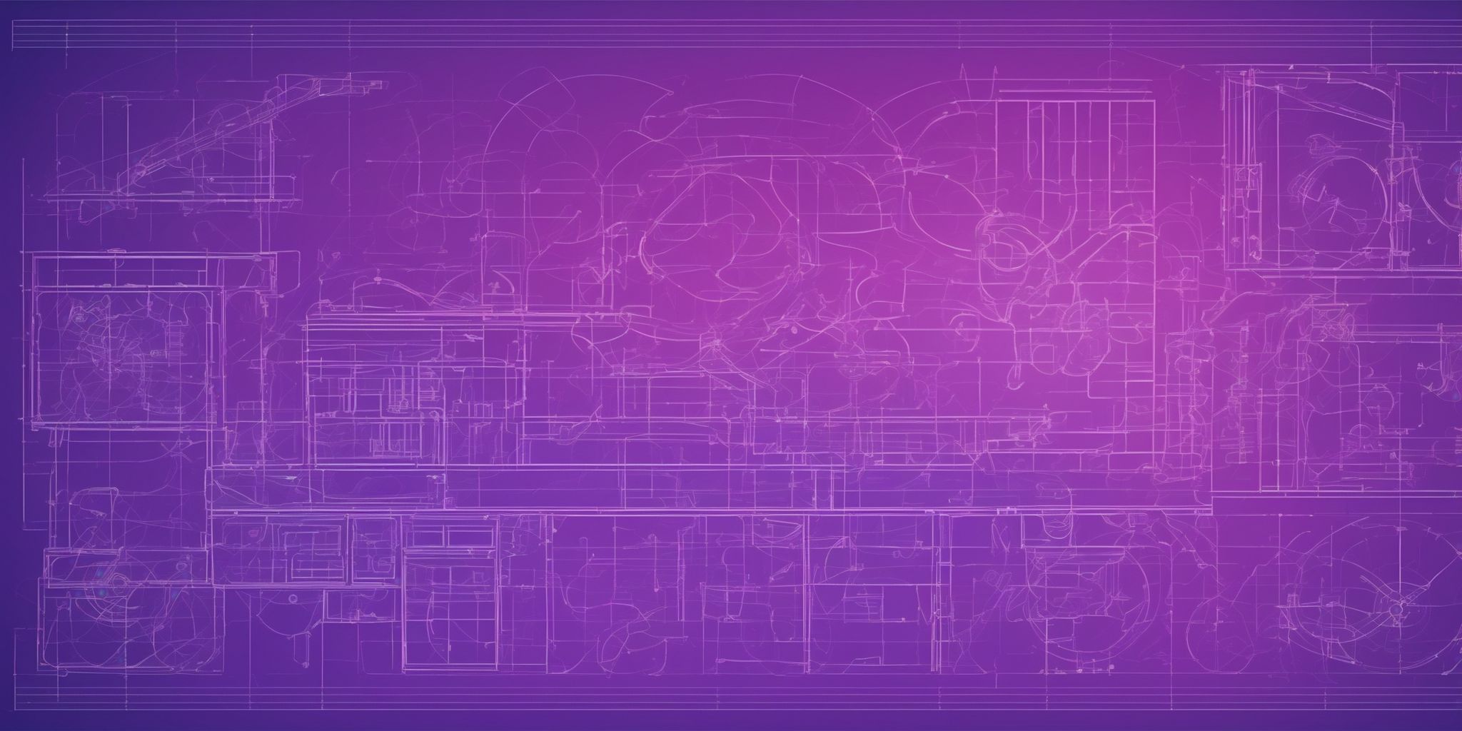 Blueprint in flat illustration style, colorful purple gradient colors