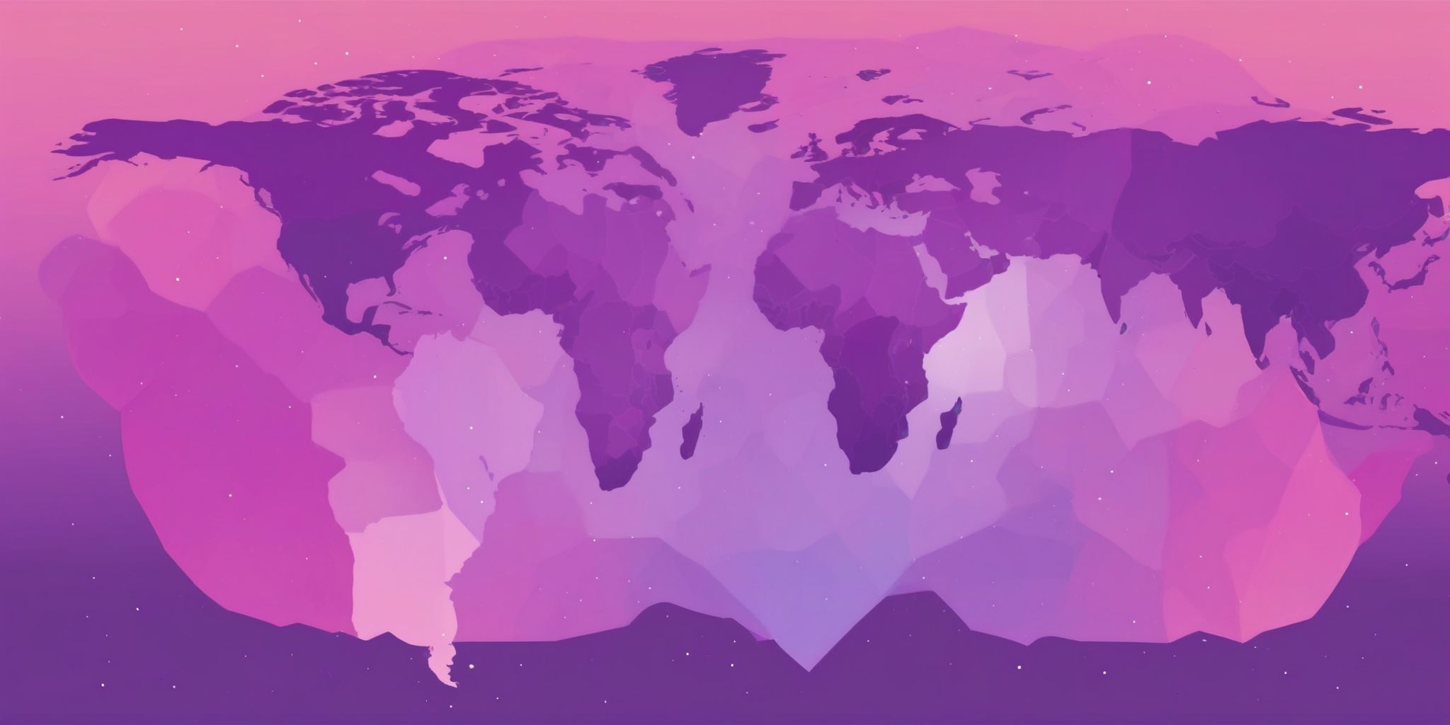 Atlas in flat illustration style, colorful purple gradient colors