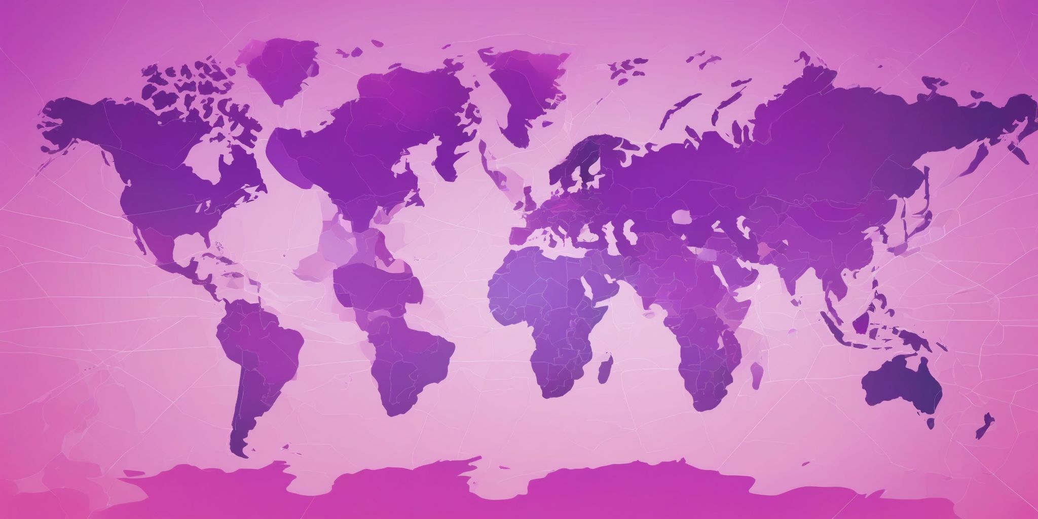 Map in flat illustration style, colorful purple gradient colors