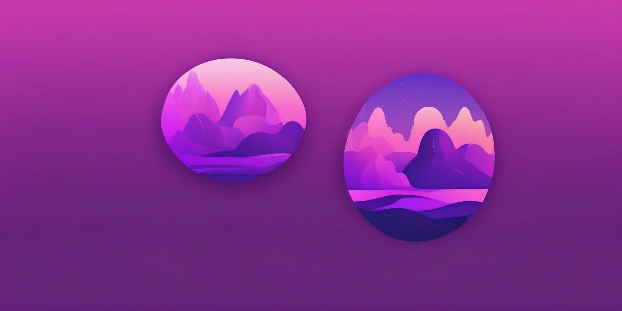 logo in flat illustration style, colorful purple gradient colors
