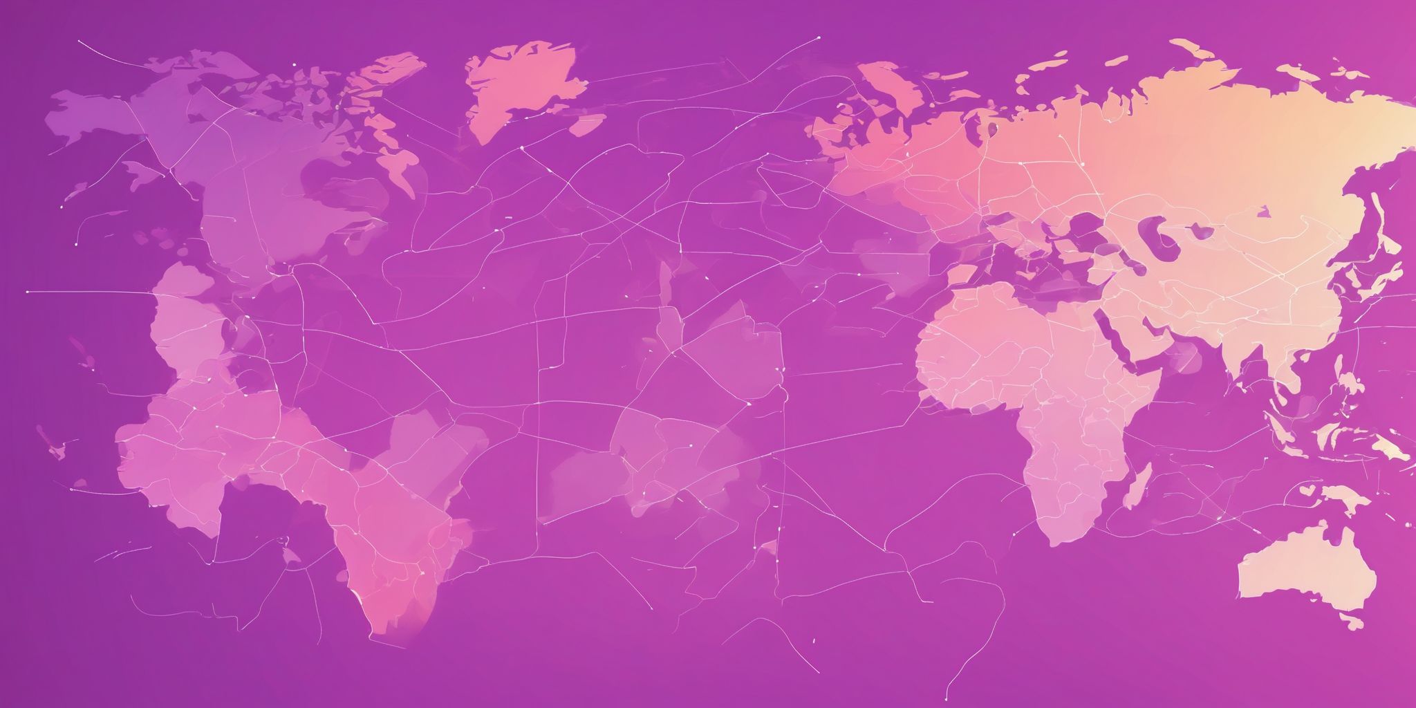 Map in flat illustration style, colorful purple gradient colors