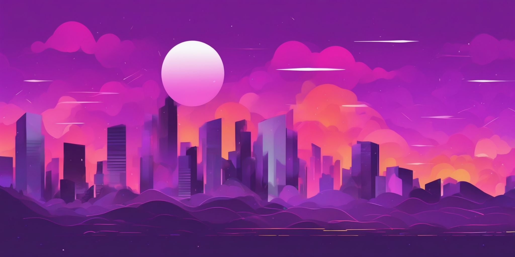 Noise in flat illustration style, colorful purple gradient colors