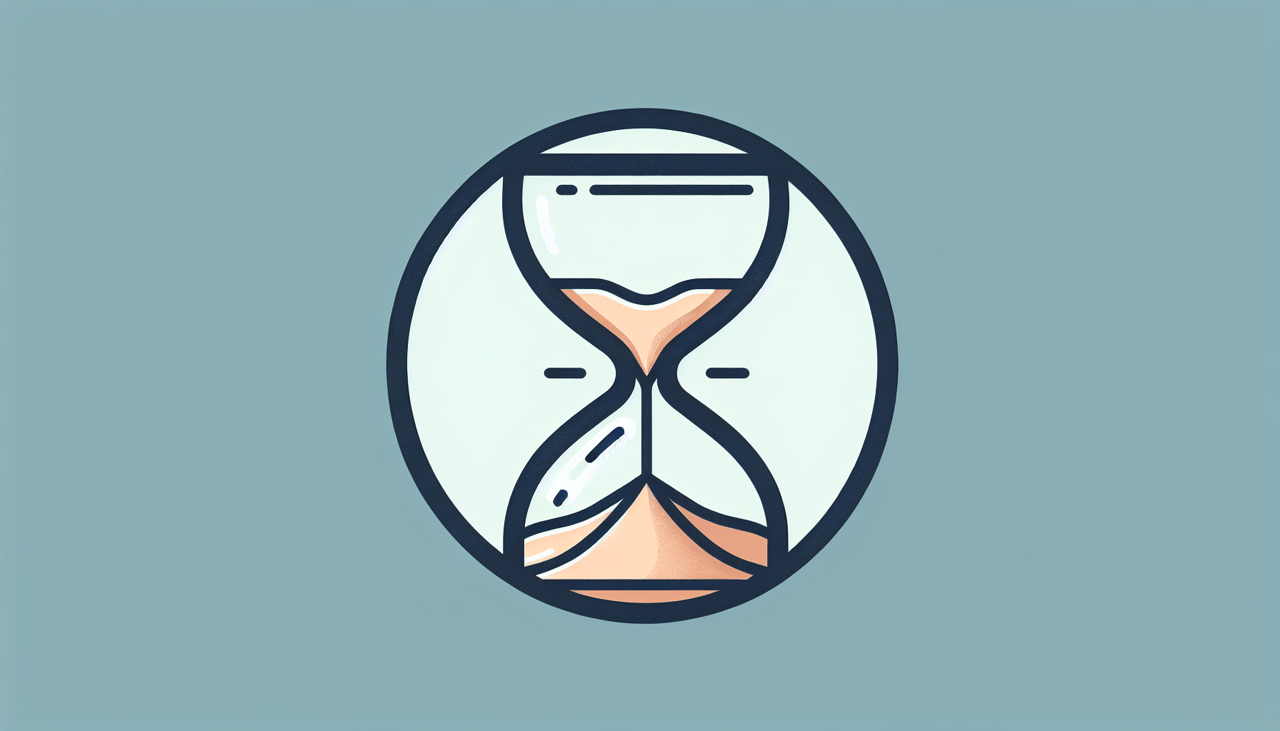 Hourglass in flat illustration style