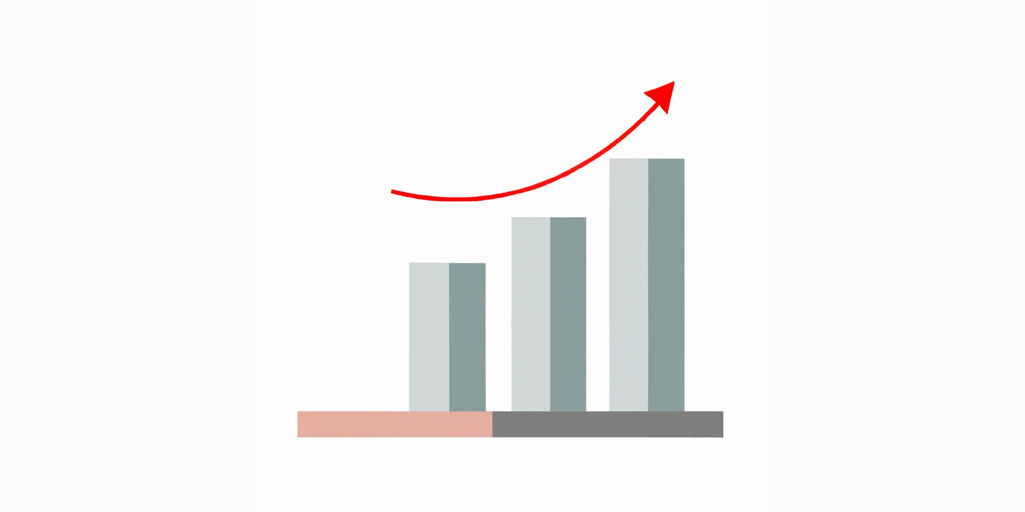 Graph in flat illustration style with gradients and white background