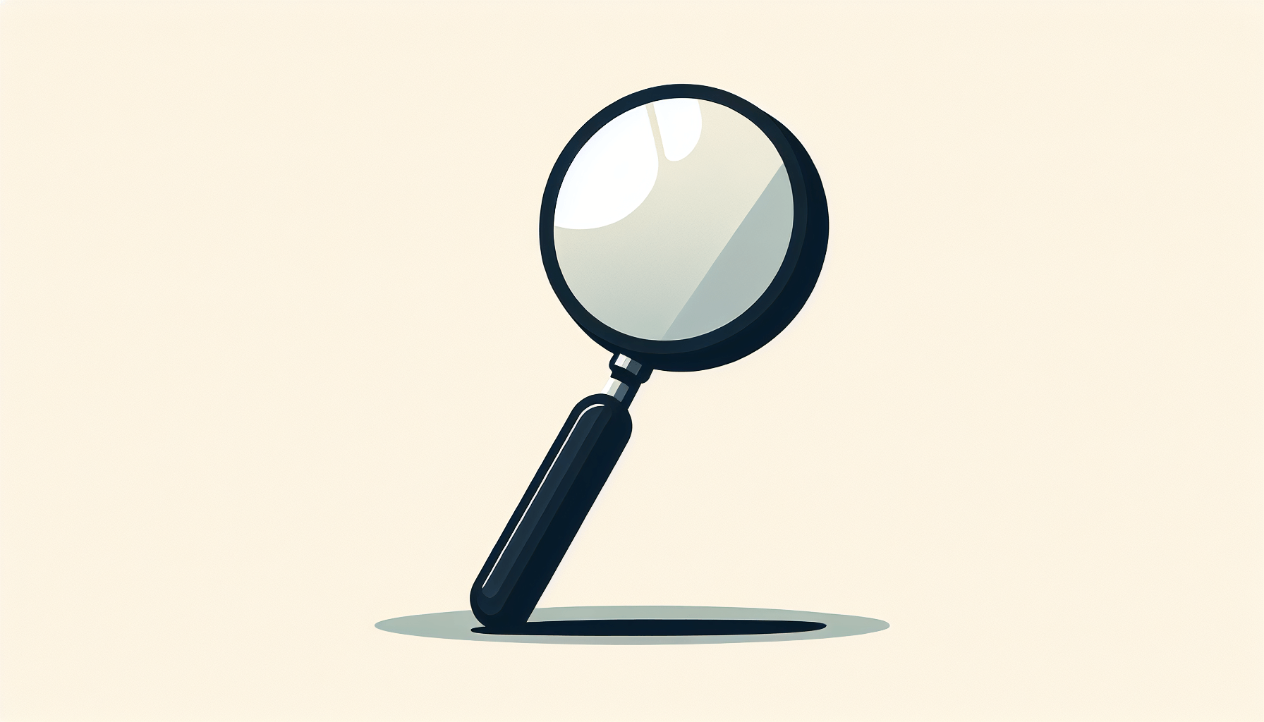 Magnifying glass in flat illustration style