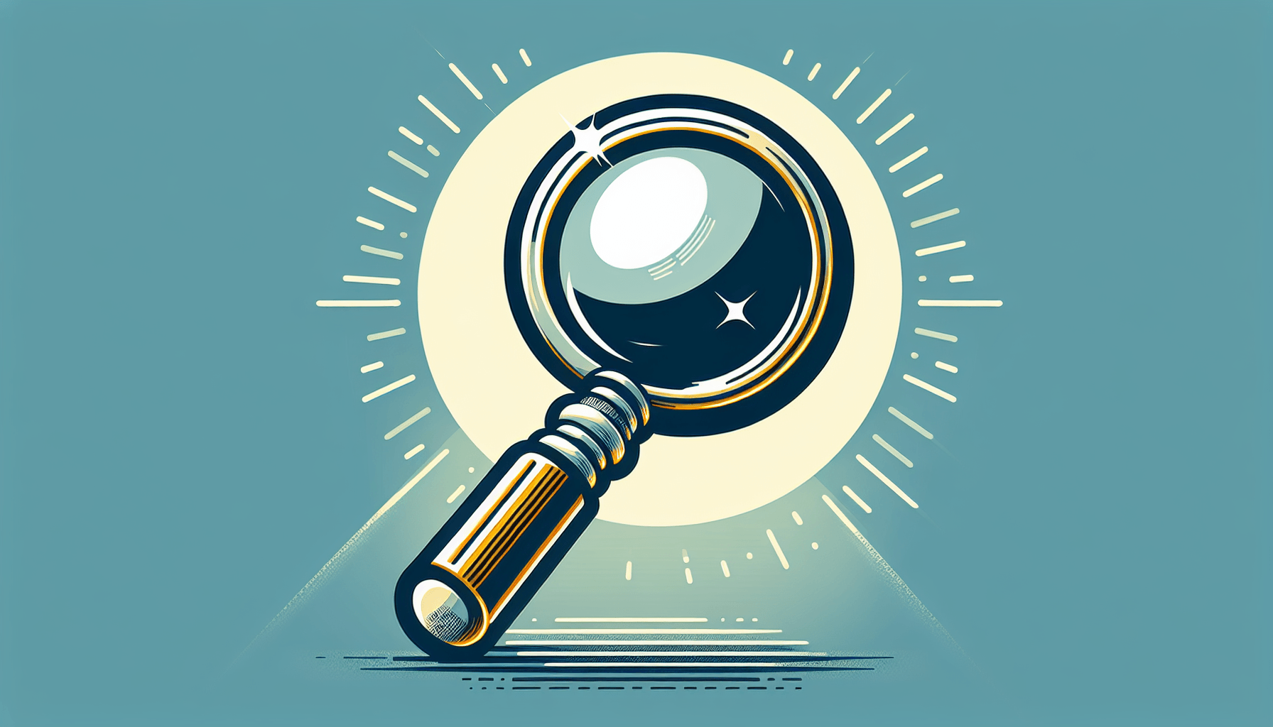 Magnifying glass in flat illustration style