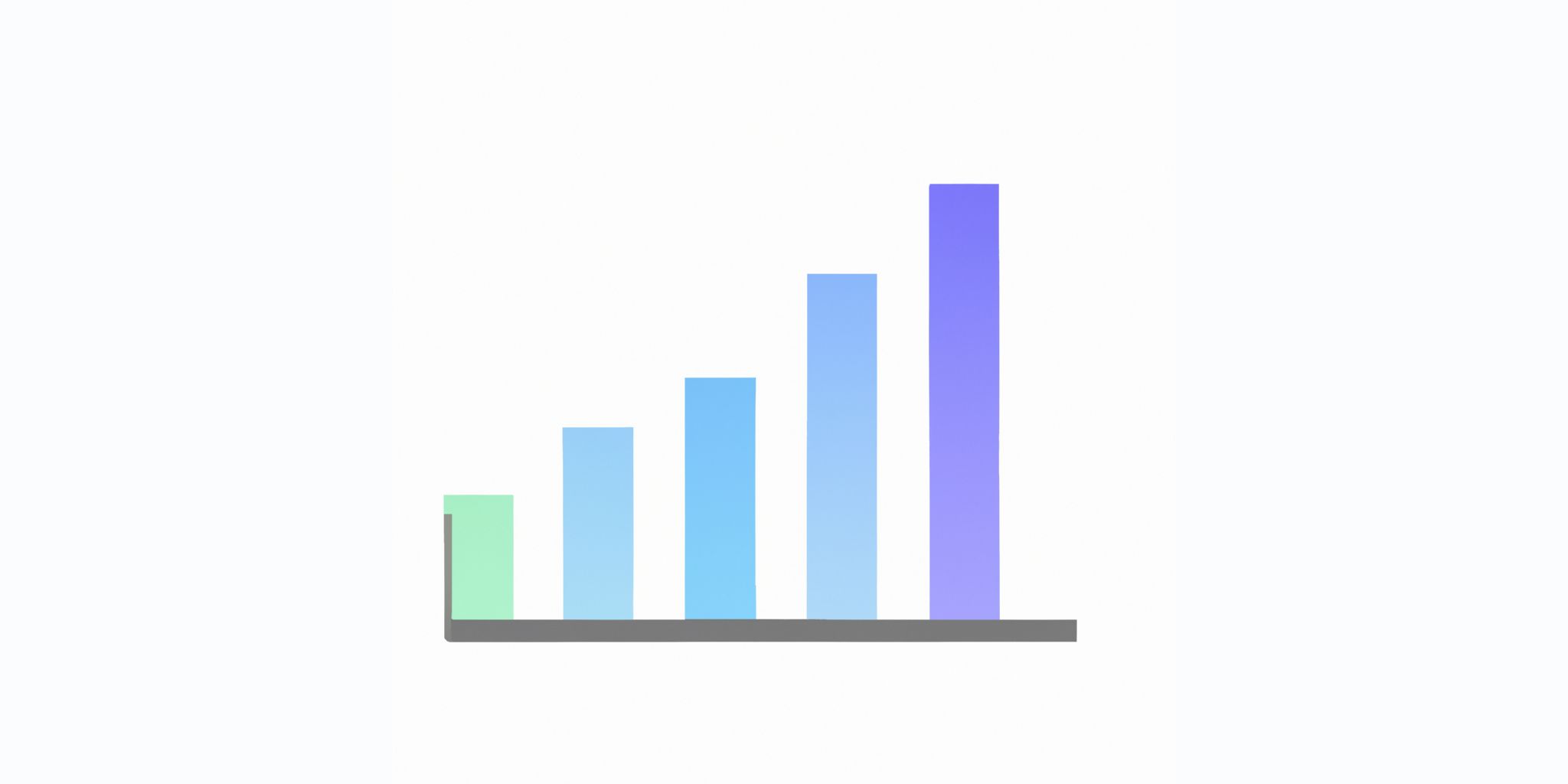 Graph in flat illustration style with gradients and white background